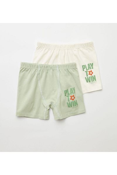 natuline Boy's Organic Cotton Lycra Boxer 4 Pcs Play To Win Lycra 3503-4