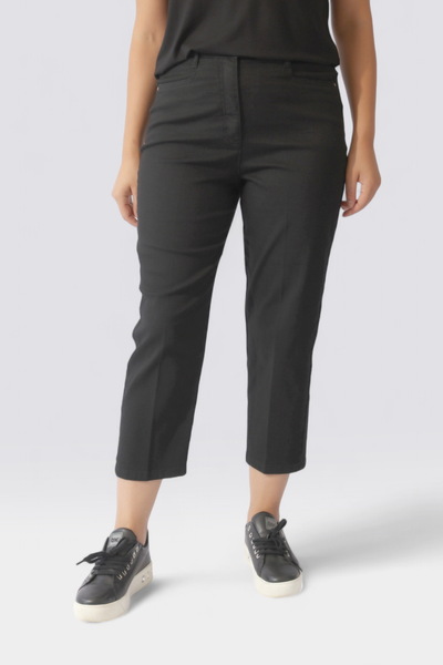 TOLGA SARAÇOĞLU 30210 SİYAH GİZLİ LASTİKLİ BİLEK BOY PAMUK PANTOLON