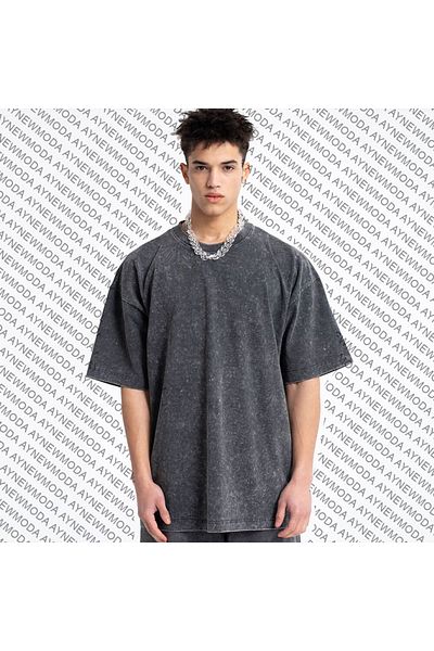 aynewmoda Toji Jujutsu Kaisen Anime Patterned - Tricou unisex negru Tie Dye, decolteu
