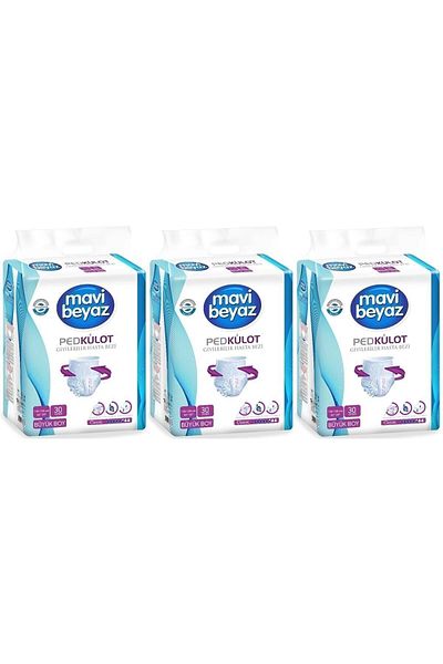Mavi beyaz Pad Absorbent Panties Patient Diapers Large 90 Pieces
