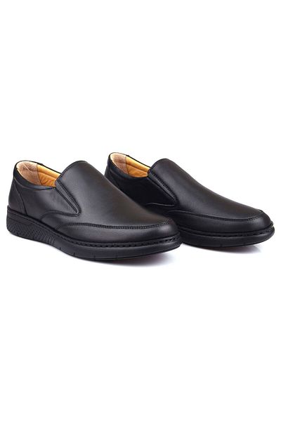 DETECTOR Orthopedic Men's Shoes - Black, Genuine Leather, Brm01462