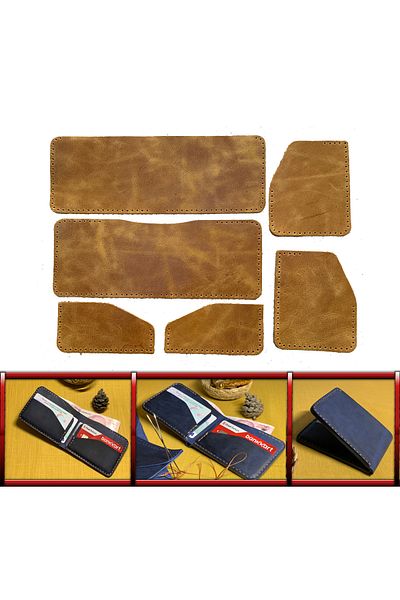 AiryFooT Horizontal Men's Wallet - Diy Ready, Piece Leather, Bifold