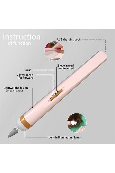 Zigver Electric Nail File Nail Polishing Machine Lightweight Portable Mini Electric Manicure