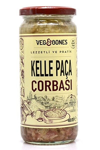 Veg&Bones Kelle Paça Çorbası Cam 480ml