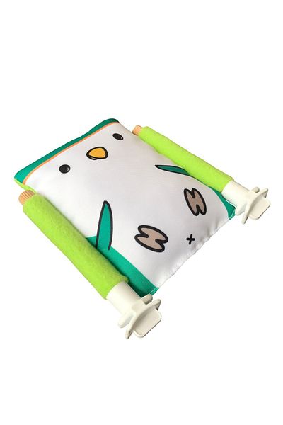 Kuşarkadaşım Bird Bed Soft Rest Pillow Double Sided Sleeping Perch Green Lovebird Bed Perch