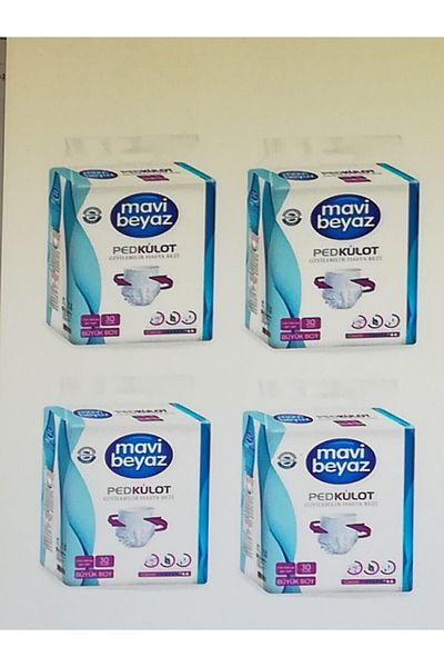 Mavi beyaz Pad Absorbent Panties Adult Patient Diapers Large Size 4x30 120 Pieces