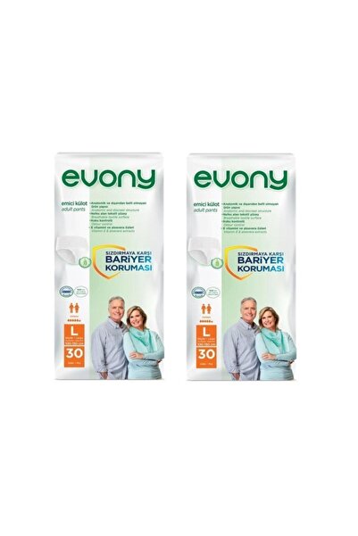 Evony Emici Külot Büyük Large 5.5 Damla 30'lu 2 Paket 60 Adet