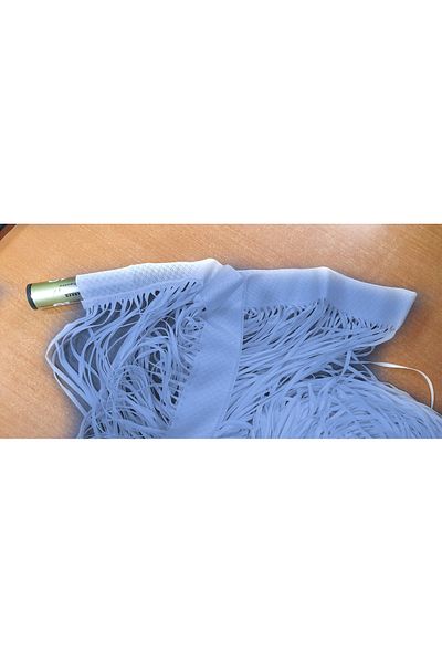 AKÇA TEKSTİL Blue rustic plain String - 100 cm Length 210 cm reaDy String Curtain