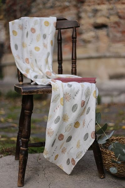 Mujo Baby&Kids Double Layer Muslin Blanket 115*115 - Organic 50% Bamboo 50% Cotton - Vintage Collection