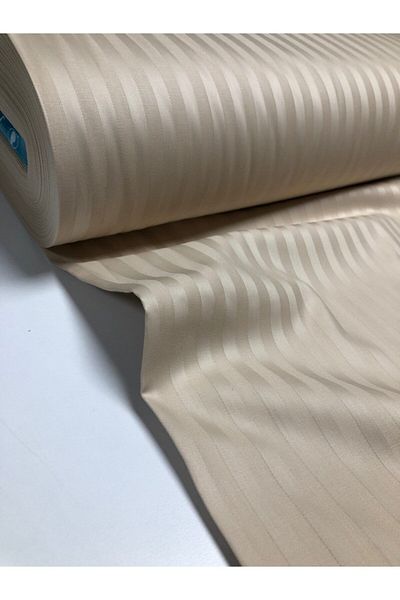 FAAL King Size, Striped Cotton Satin Sheet And Pillowcase
