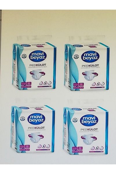 Mavi beyaz Pad Panties Adult Patient Diapers (large) Large Size 4x30 = 120 Usage