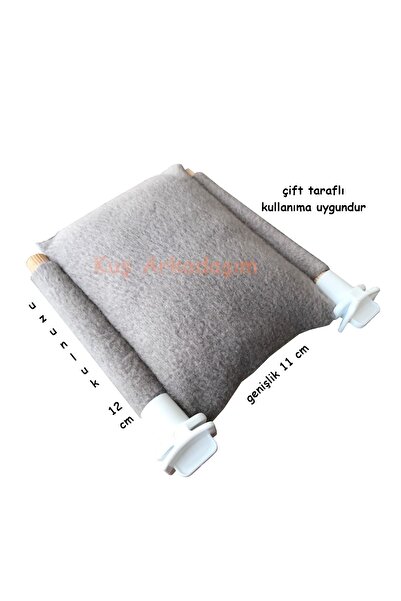 Kuşarkadaşım Bird Bed Soft Resting Pillow Double Sided Sleeping Perch White Cockatiel Bed Perch