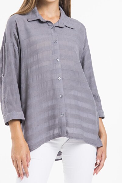 sumoda Îmbrăcăminte pentru femei Cămașă cu aspect de in, potrivire confortabi...