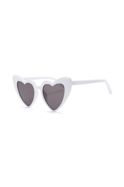 Makro Optik Cat Eye White Heart Framed Special Design Lady Sunglasses