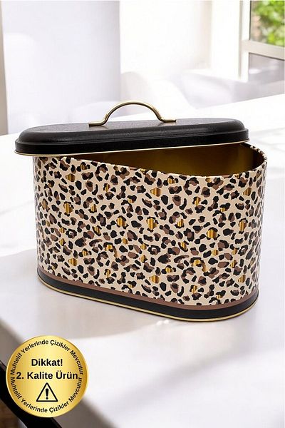 EVLE 2. Quality Leopard Patterned Various Striped Bread Box