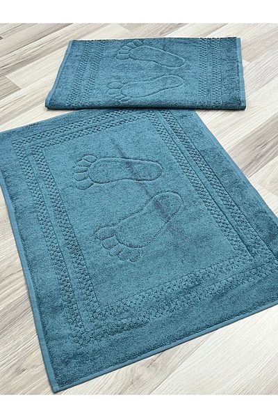 AYHANHOME Pachet 2 prosoape 50x70 cm 100% bumbac pentru picioare - Covoraș cu model amprentă