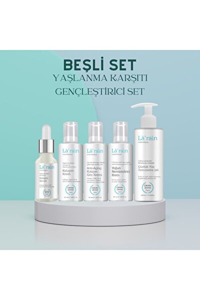 La rain Kolajen Krem + Kolajen Serum + Göz Kremi + Yoğun Nemlendirici + Temiz...