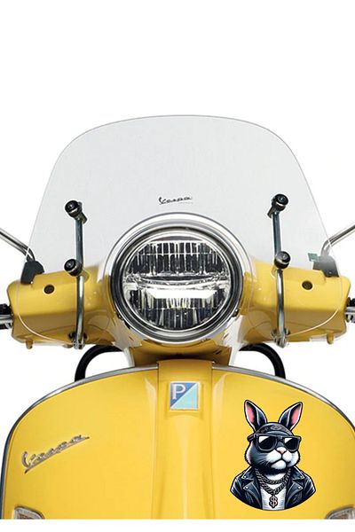 MegaSticker Autocolant cool iepure bogat iepure Auto, Motocicletă, Cască, Laptop, Autocolant pentru sticlă 14x12 Cm