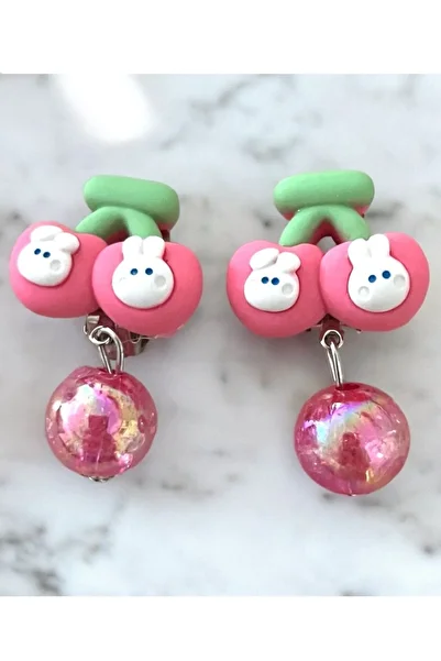 minibuki Cherry Pattern - CompreSSed Children'S EarringS