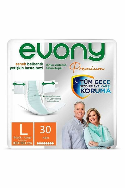 Evony Premium Adult Diapers Large 30 Pieces000000002000001810