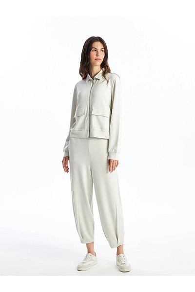 LC Waikiki Γυναικείο μπουφάν Polo Neck LCW Vision - Μασίφ, μακρυμάνικο