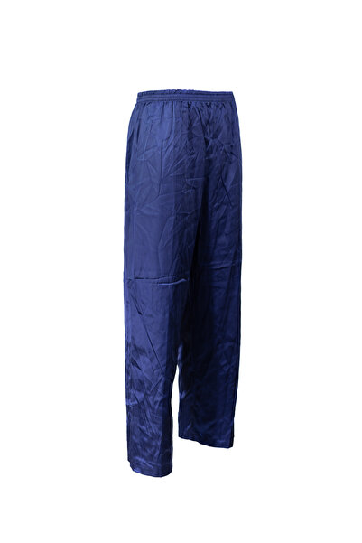 Oppland Атласна чоловіча піжама - однотонна, з еластичною талією, без кишень, з широкими штанинами, розслаблений крій