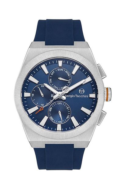 Sergio Tacchini ST.1.10362.2 Navy Blue Men's Wristwatch - Silicone Cord, All Functions Active