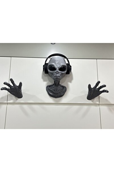Genel Markalar Kulaklık Standı Xl Alien Uzaylı Duvar Dekorasyonu