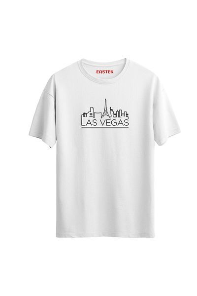 Açık Garaj Unisex Las Vegas Printed T-Shirt