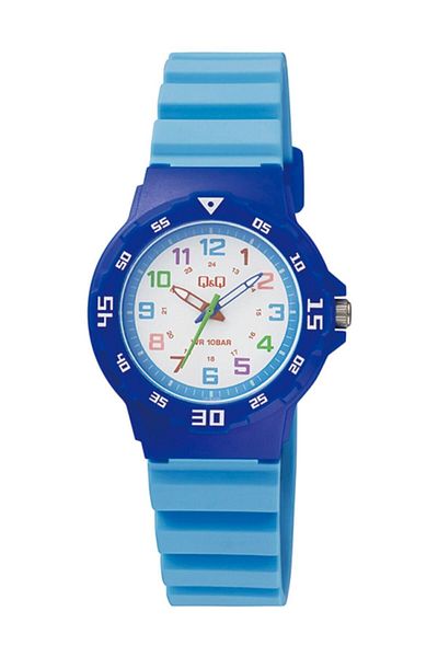 Q&Q Girl-Boy's Wristwatch 100 Meters Waterproof 6 Colors Navy Blue