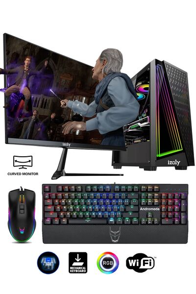 IZOLY Isis I5-10400f 4.30 16gb 256gb M2 Rx550 4gb 24" Oyuncu Masaüstü Bilgisa...