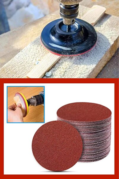 YEB AVM Cırt Zımpara 115 Mm Spiral Avuç Taşlama Matkap Uyumlu (120 KUM)  50 Adet