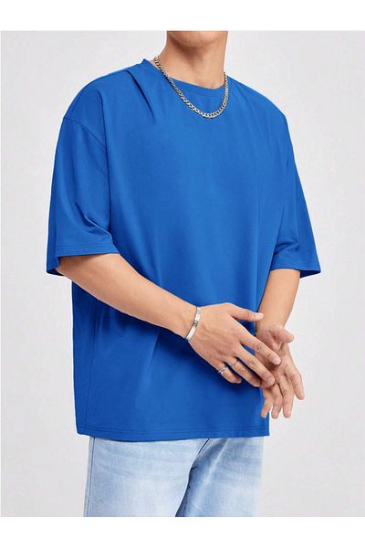 Tarz Cool Ανδρικό βαμβακερό μπλουζάκι Crew Neck