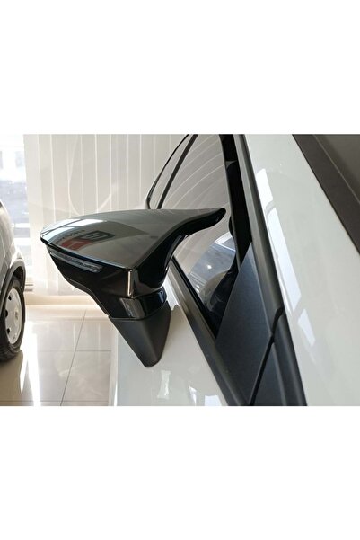 HasAkman Seat Leon Mk3 Batman Yarasa Ayna Kapağı Piano Black 2012 2013 2014 2...