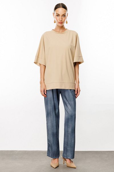 ON Sand Color Casual Tunic - Γυναικείο, Λαιμόκοψη