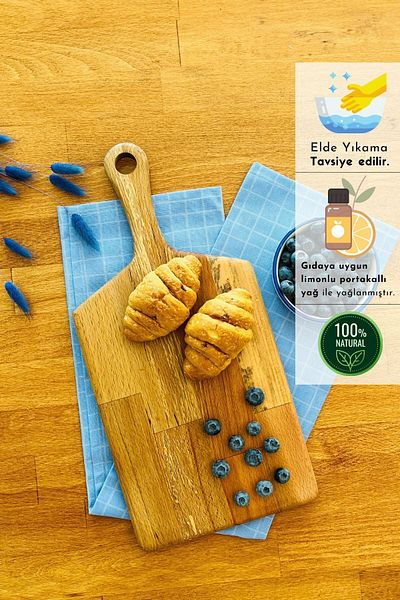 justwood مجموعة قطع خشبية طبيعية مكونة من قطعتين ولوحة عرض