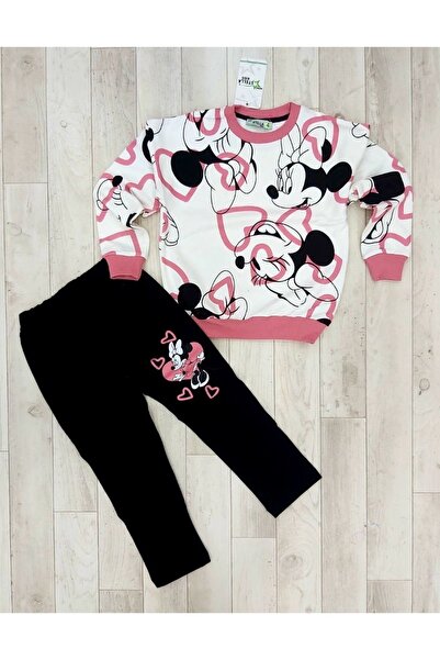 Lunays Minnie Desenli Kız Çocuk Tayıtlı Takımı