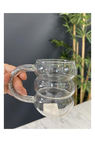 Doğudeko 300 Ml Luxury Borosilicate Glass Phenomenon - Single Glass with Colored Handle