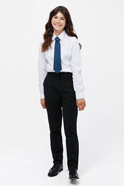 BayBayan Devojka Visok struk Uobičajene i udobne tkana tkanina školske pantal...