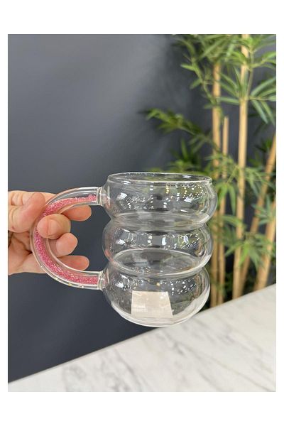 Doğudeko 300 Ml Luxury Borosilicate Glass Phenomenon - Single Glass with Colored Handle
