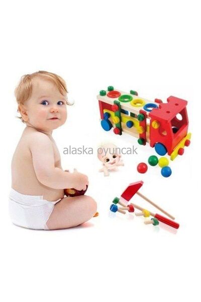 Genel Markalar Ahşap Sök Tak Çak Kamyon (tangram Hediyeli)