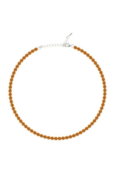 Merano Design 4mm Turuncu Gold Su Yolu Choker