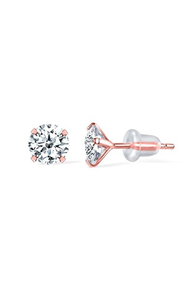 jelux silver Gümüş 925 Ayar 6 Mm Premium Star Kesim Zirkon Taşlı Silikon Kele...