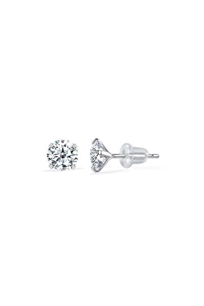 jelux silver Gümüş 925 Ayar 4 Mm Premium Star Kesim Zirkon Taşlı Silikon Kele...