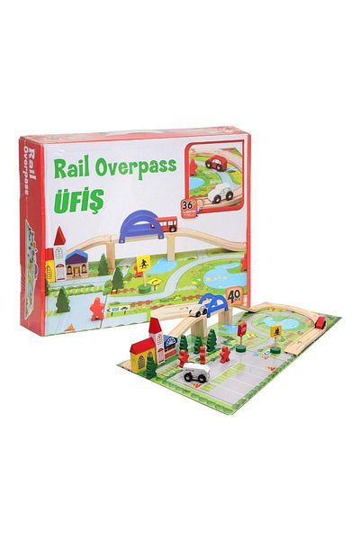 Pikas Wooden Toy Educational Driveway 40 Piece Set