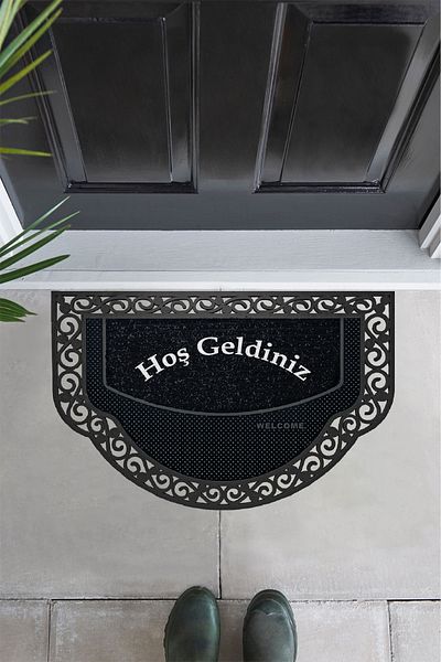 M&H Quality Decorative Washable Dust Catching Carpet Door - Welcome Doormat Written