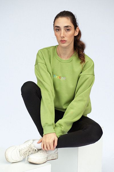 Vatkalimon Unisex Oversize Πράσινη Φούτερ
