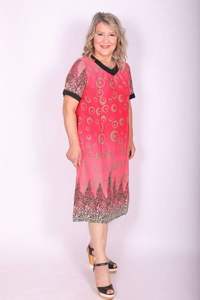 Hitit Butik Red Patterned Dress