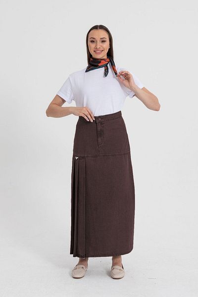 DeMim STELLA JEANS SKIRT-BROWN