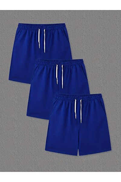 EYAX MODA حزمة مميزة مكونة من 3 شورتات قطنية ممشطة للرجال